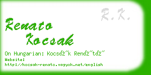 renato kocsak business card